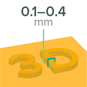 SLS design rule: Embossed and engraved details