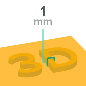 SLS design rule: Embossed and engraved details