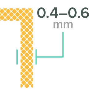 SLS design rule: Wall thickness