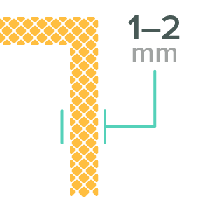 SLS design rule: Wall thickness