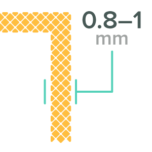 SLS design rule: Wall thickness